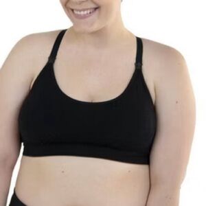 Bamboobies Yoga Nursing Bra- Black size small